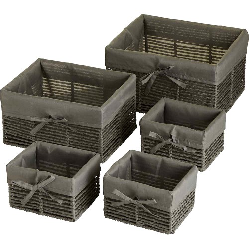 Wilko Grey Paper Rope Baskets (5) - Compare Prices & Where To Buy ...