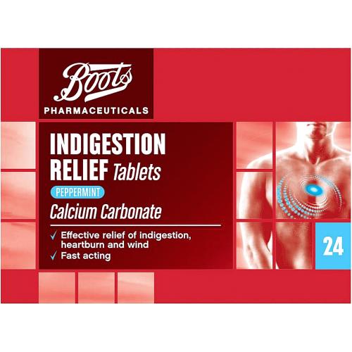 Pharmaceuticals Indigestion Relief Peppermint Flavour 24 Tablets
