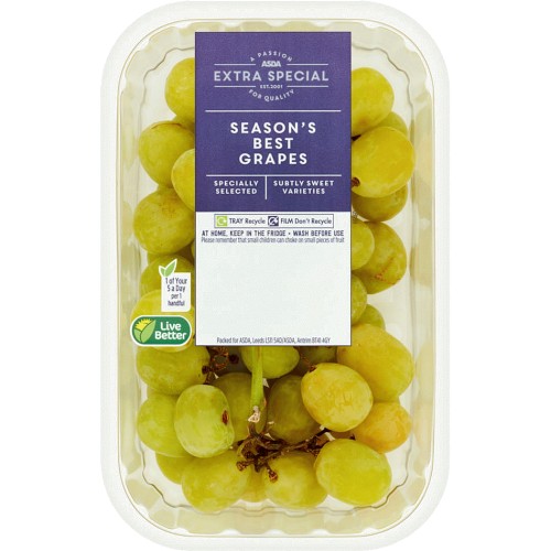 ASDA Extra Special Sable Seedless Grapes (400g) Compare Prices
