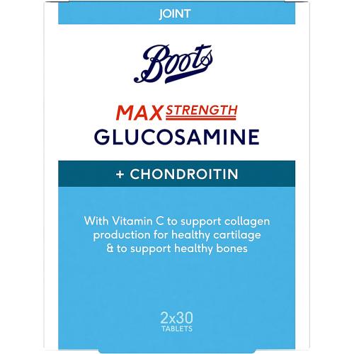 Boots Max Strength Glucosamine & Chondroitin 2x30 Tablets (1 month supply) Compare Prices