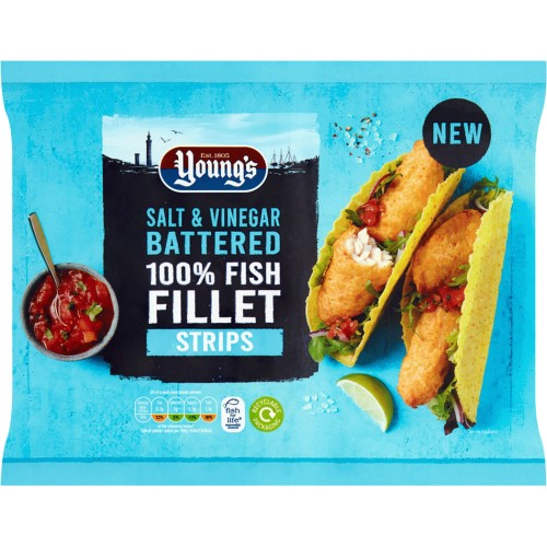 ASDA Battered Salt & Vinegar Flavour Fish Strips (450g) Compare