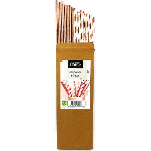 Home Rose Gold Paper Straws (24) Compare Prices & Where To Buy