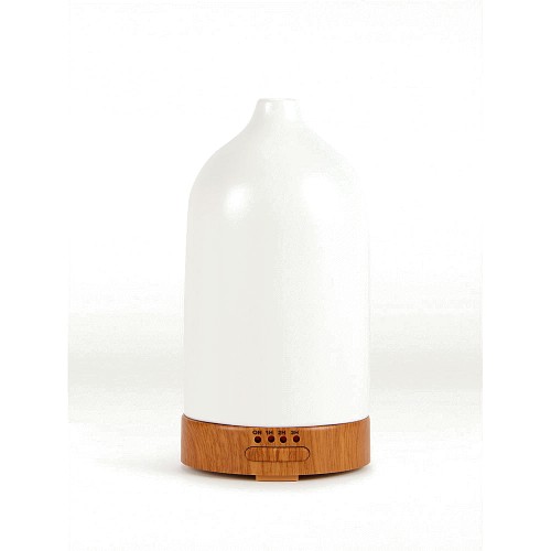 Home Aroma Mist Diffuser Ylang Ylang & White Rose White Ceramic