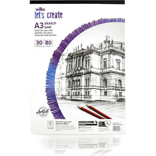 Wilko Let's Create A3 Sketch Pad 30 Sheets - Compare Prices & Where To ...