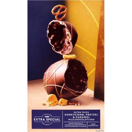 ASDA Extra Special Extra Thick Pretzel & Caramel Milk Chocolate Egg (400g) Compare