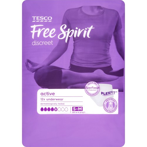 Tesco Free Spirit Discreet Active Underwear S-M (12) - Compare Prices &  Where To Buy 