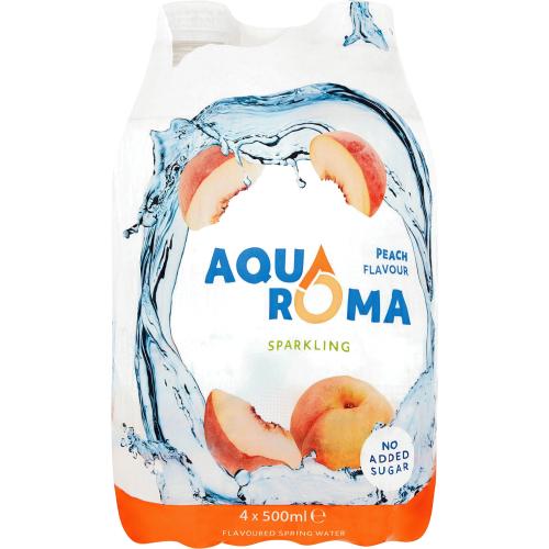 Aquaroma Sparkling Peach Flavoured Spring Water (4 x 500ml) - Compare ...