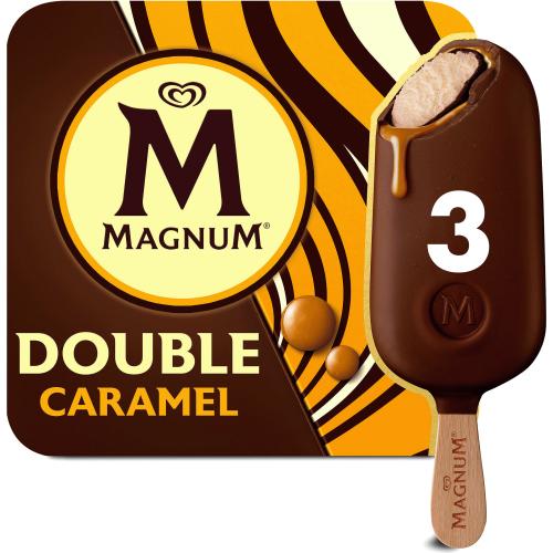 Magnum Double Gold Caramel Billionaire Ice Cream (3 x 85ml) Compare