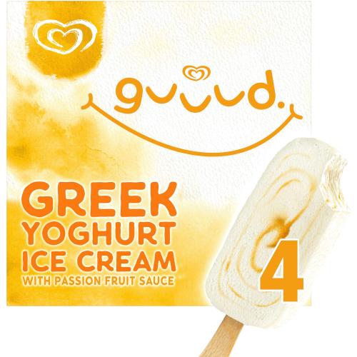 Guuud Passionfruit Greek Yoghurt Ice Cream Lollies (4 x 80ml) Compare