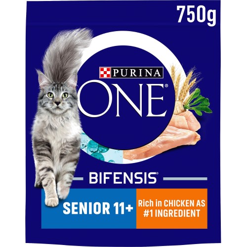 Purina ONE Senior 11+ Cat Food Chicken and Whole Grain (800g)