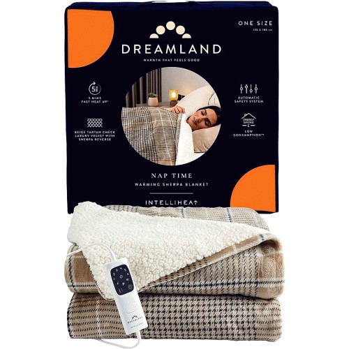 Dreamland Naptime Warming Sherpa Blanket 135x180cm Compare Prices Where To Buy Trolley