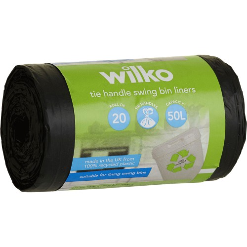 Wilko Eco Tie Handle Swing Bin Liners (20) Compare Prices & Where To Buy Trolley.co.uk