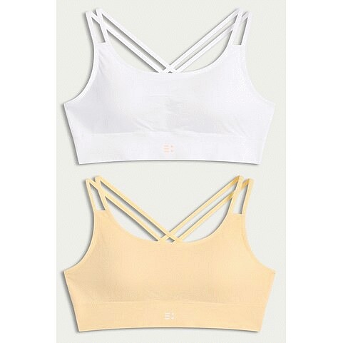 F&F Active 2-Pack Strappy Light Support Sports Bra in Multi