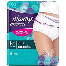 Always Discreet Incontinence Underwear Plus M Medium Plus Pants (9