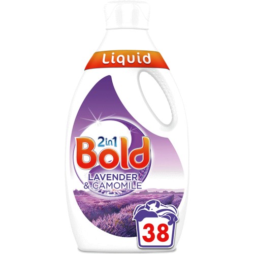 Bold 2in1 Washing Liquid Lavender & Camomile 38 Washes (38 x 1.33l)