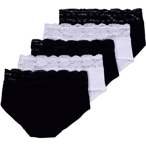 Black & White Lace Top Short Knickers Size 12 (5) Compare