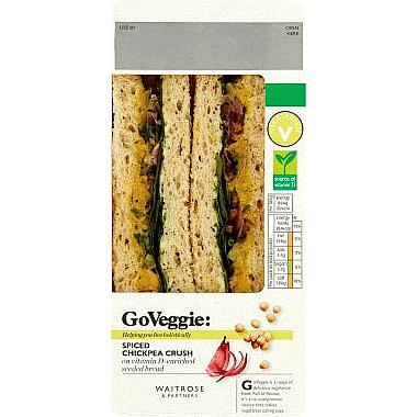 GoVeggie: Spiced Chickpea Crush Sandwich
