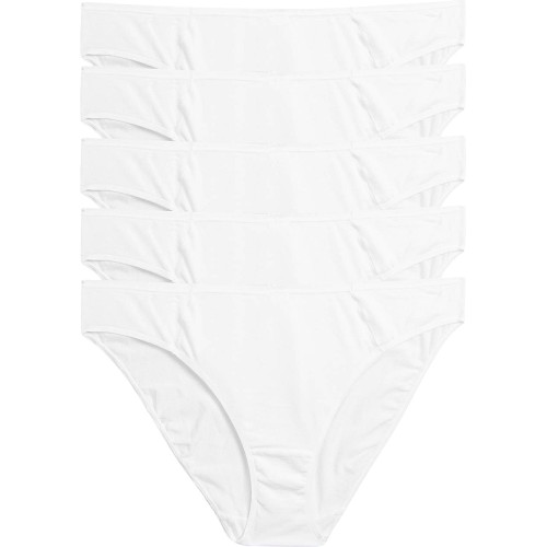 M&S Womens No VPL Cotton Modal Bikini Knickers '18 White 5prs (5) - Compare  Prices & Where To Buy 