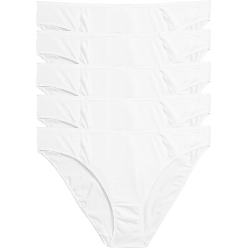 M&S Womens No VPL Cotton Modal Bikini Knickers '18 White 5prs (5) - Compare  Prices & Where To Buy 