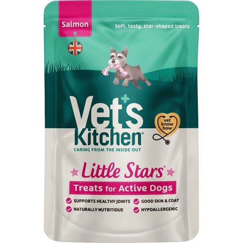 Vet's Kitchen Little Stars Dog Treats for Active Dogs Salmon (80g