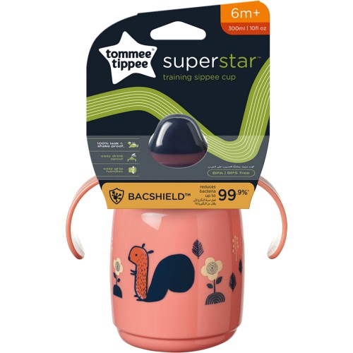 Tommee Tippee Superstar Weighted Straw Cup (6m+, 10oz, Pink)