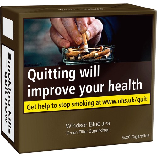 Windsor Blue Green Filter Superkings Cigarettes Multipack (100