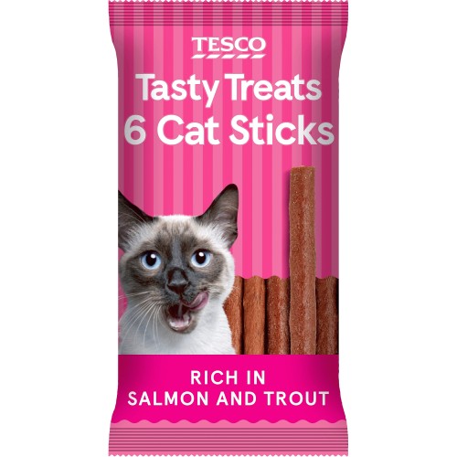Tesco Cat Sticks Treats Salmon & Trout
