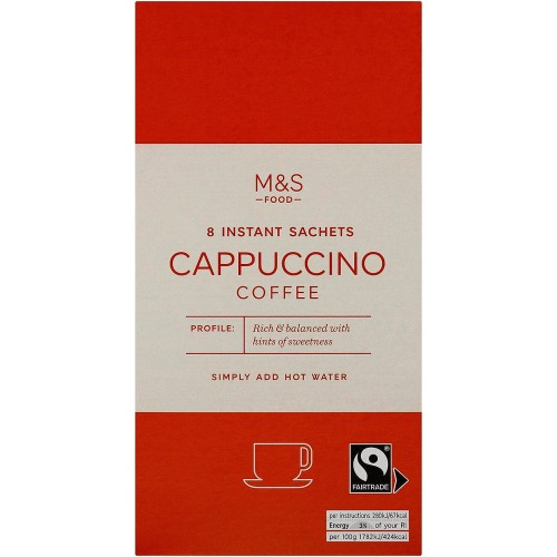 M&S Fairtrade Instant Cappuccino Sachets (8) Compare Prices & Where