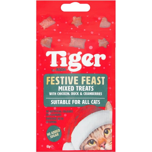 ASDA Tiger Festive Feast Mixed Treats with Chicken Duck and Cranberries