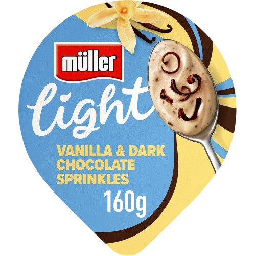 Muller Light Vanilla Dark Chocolate Yogurt (160g)