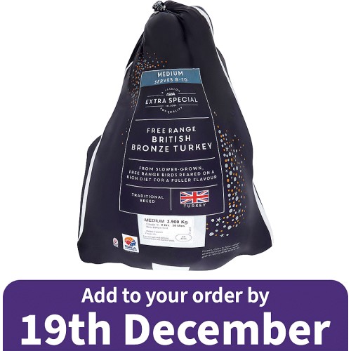 ASDA Extra Special Medium Free Range British Bronze Turkey (4.3kg