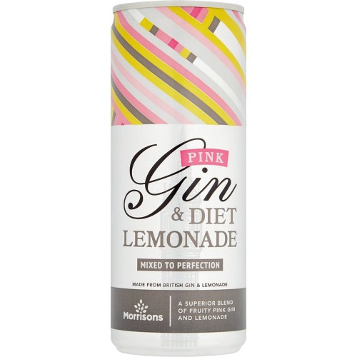 Morrisons Pink Gin & Diet Lemonade (250ml) Compare Prices & Where To
