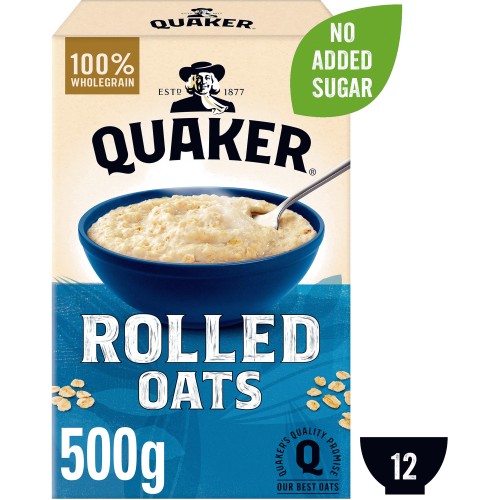 Quaker 100% Wholegrain Rolled Porridge Oats (500g)