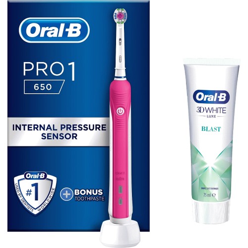 Volwassenheid Rechtdoor met tijd Oral-B Pro 1 3D White Electric Toothbrush & Toothpaste (75ml) - Compare  Prices & Where To Buy - Trolley.co.uk