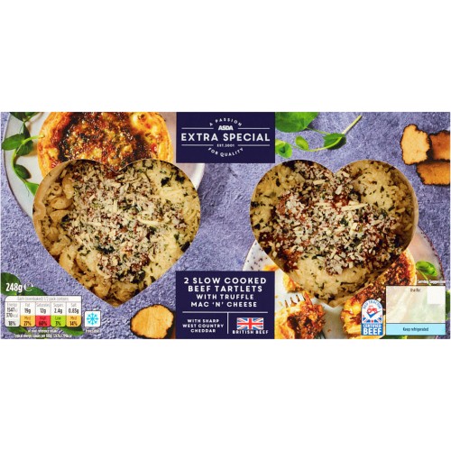 ASDA Extra Special 2 Slow Cooked Beef Tartlets with Truffle Mac 'N