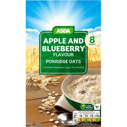 Apple and Blueberry Flavour Porridge Oats