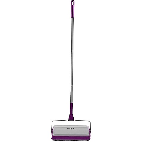Beldray LA024855PURWK2 Carpet Sweeper Manual Floor Cleaner Roller for Carpet Cleaning Pet Fur