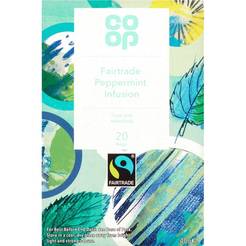 Coop Fairtrade Peppermint Infusion 20 Tea Bags (40g) Compare Prices