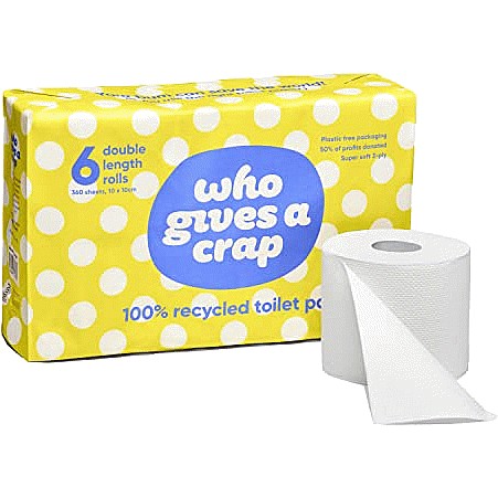 Who Gives A Crap 100 Recycled Toilet Paper Double Length Rolls