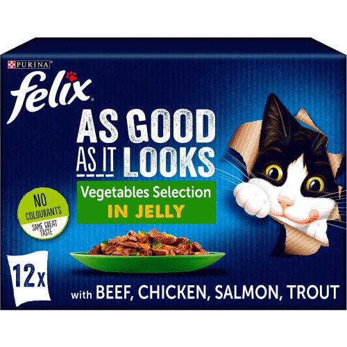 Felix As Good As It Looks Cat Food Veg 12x100 (12 x 100g)