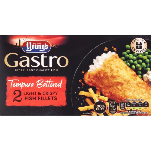 Young's Gastro Tempura Battered 2 Light & Crispy Fish Fillets (270g