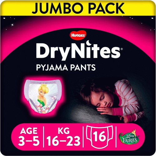 Huggies Dry Nites Pyjama Pants for Girls 4-7yrs FREE UK DELIVERY 10 