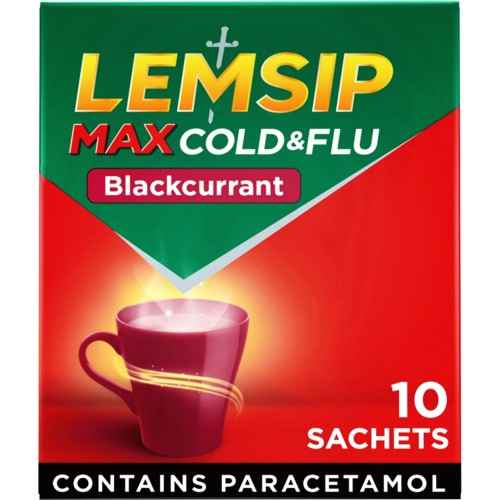 Max Cold & Flu Blackcurrant Sachets