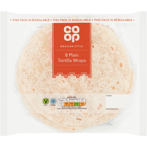 Coop 8 Plain Tortilla Wraps Compare Prices & Where To Buy Trolley