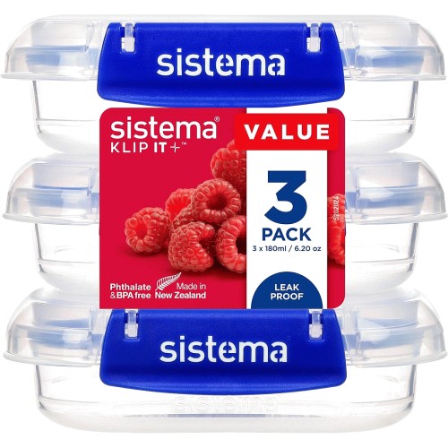 Sistema Snack Food Storage Containers, 4.39 oz., 3-Pk.