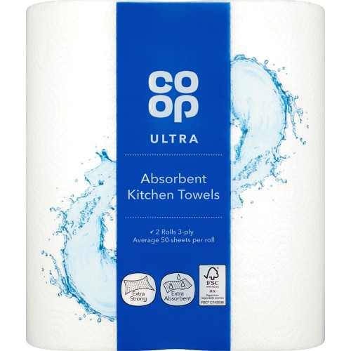 Coop Ultra Absorbent Kitchen Towels 2 Rolls Compare Prices & Where
