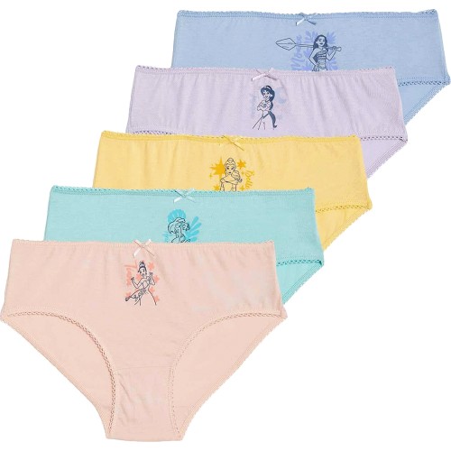 M&S Girls Pure Cotton Disney Princess Knickers 4-5 Years (5) - Compare ...