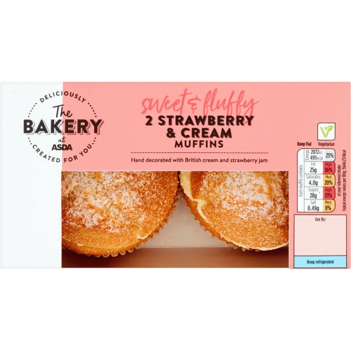 The BAKERY at ASDA Strawberry Cream Muffins (2) Compare Prices