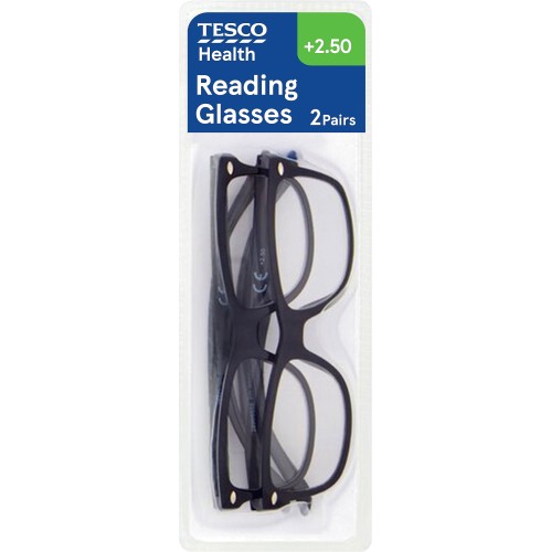 Tesco Health Reading Glasses Twin Pack 2.5 Compare Prices Where To Buy Trolley