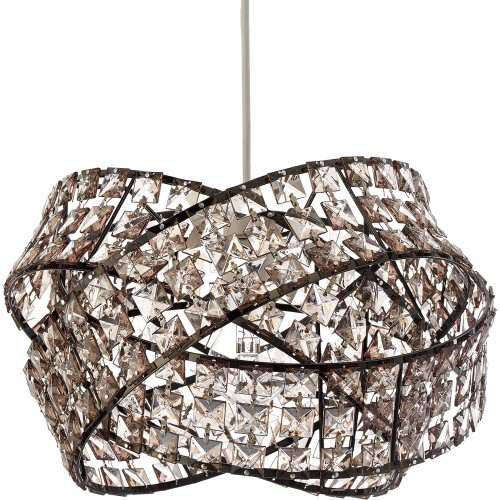 Jewelled twisted pendant store light shade